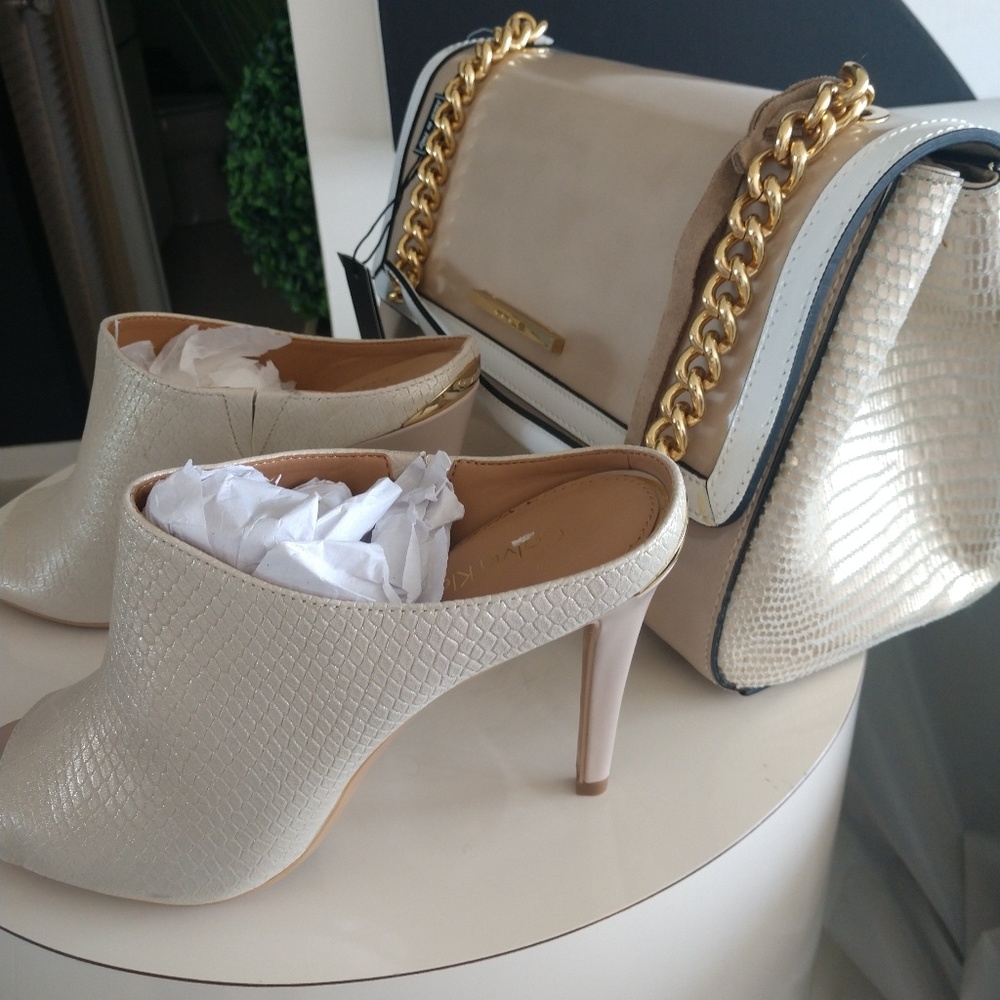 New Calvin Klein Women Shoes Maching Bag By INNUE ITALY